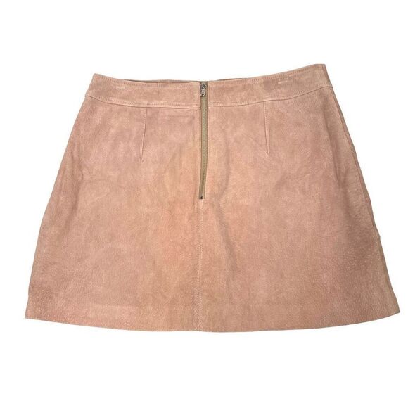 NEW H&M real suede mini skirt Size‎ 10 dusky pink - Picture 6 of 10